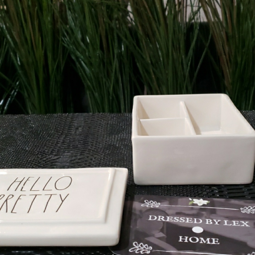 NWT HTF Rae Dunn LL HELLO PRETTY Organizer / lid - Picture 7 of 7